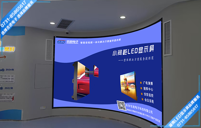 岳陽岳陽樓區(qū)某政務(wù)中心接待大廳柔性LED顯示屏